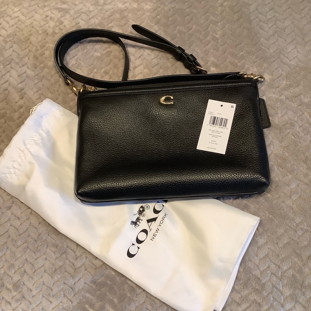 Coach Black Pebbled Leather Small Legacy Crossbody Bag